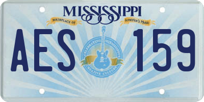 MS license plate AES159