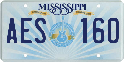 MS license plate AES160