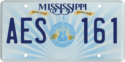 MS license plate AES161