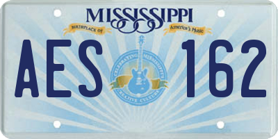MS license plate AES162