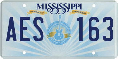 MS license plate AES163