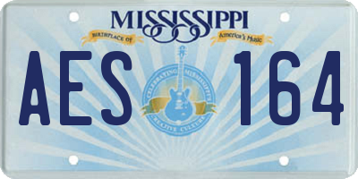 MS license plate AES164