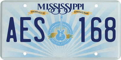 MS license plate AES168