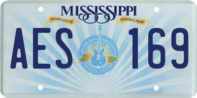 MS license plate AES169