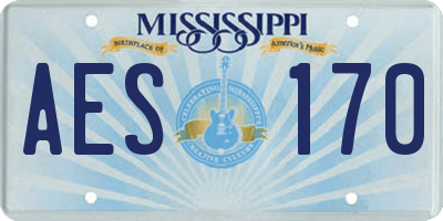 MS license plate AES170