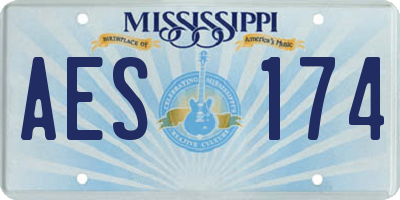 MS license plate AES174