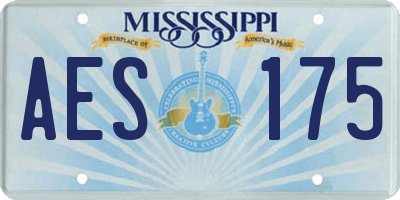 MS license plate AES175