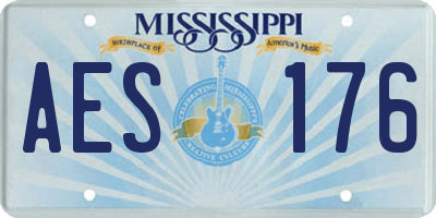 MS license plate AES176