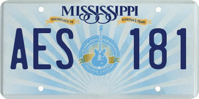 MS license plate AES181