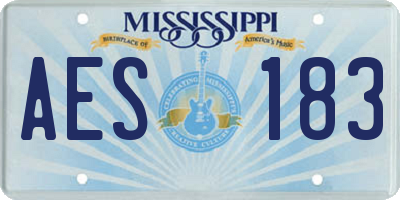 MS license plate AES183