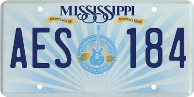 MS license plate AES184