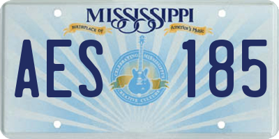 MS license plate AES185