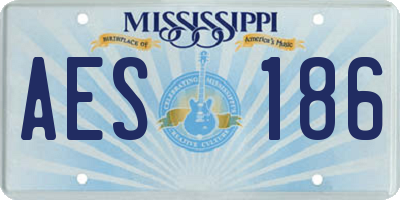 MS license plate AES186