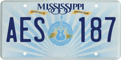 MS license plate AES187