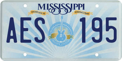 MS license plate AES195