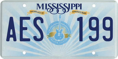 MS license plate AES199