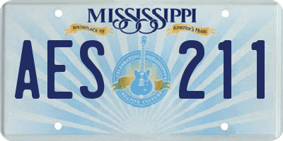 MS license plate AES211
