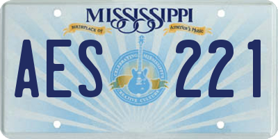 MS license plate AES221