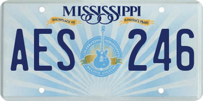 MS license plate AES246