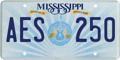 MS license plate AES250