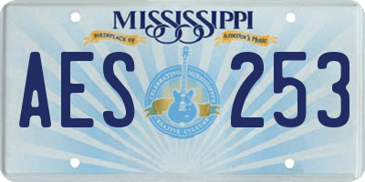 MS license plate AES253