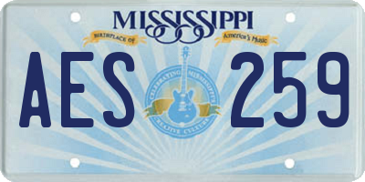 MS license plate AES259