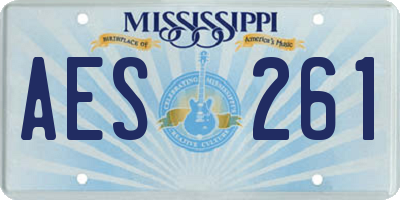 MS license plate AES261