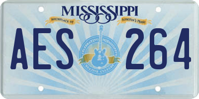 MS license plate AES264