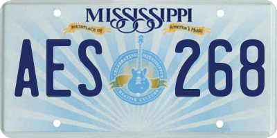 MS license plate AES268