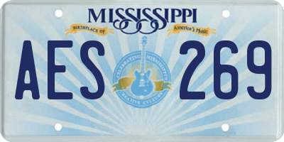 MS license plate AES269