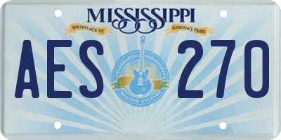 MS license plate AES270