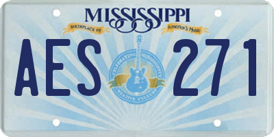 MS license plate AES271