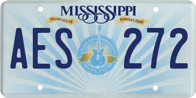 MS license plate AES272