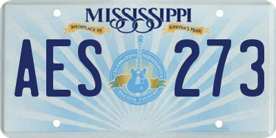 MS license plate AES273