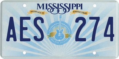 MS license plate AES274