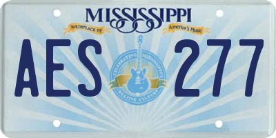 MS license plate AES277