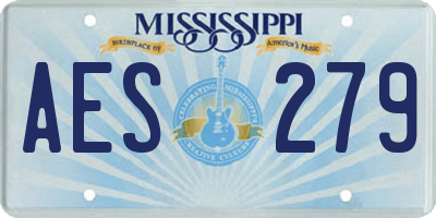 MS license plate AES279