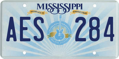 MS license plate AES284