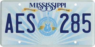 MS license plate AES285