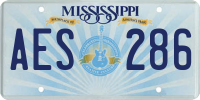 MS license plate AES286