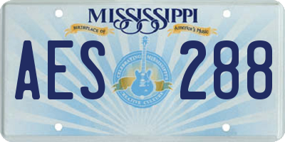 MS license plate AES288