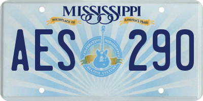 MS license plate AES290