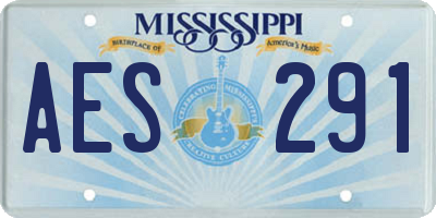 MS license plate AES291