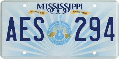 MS license plate AES294