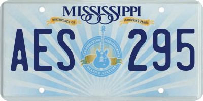 MS license plate AES295