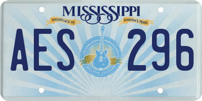 MS license plate AES296