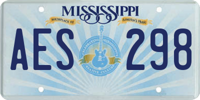 MS license plate AES298