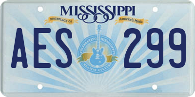 MS license plate AES299