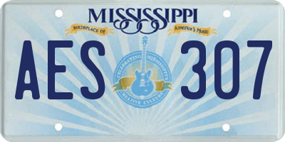 MS license plate AES307