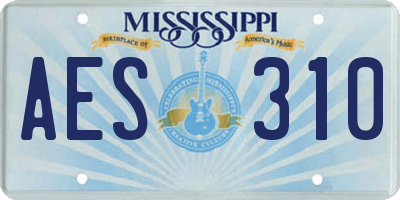 MS license plate AES310